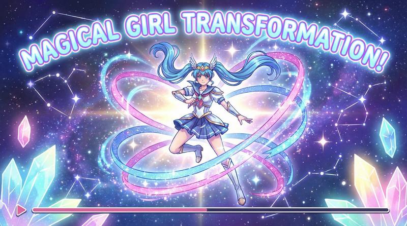 91动漫-星辰魔法变身曲-魔法动漫演示